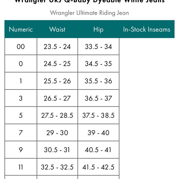 NWT - Wrangler White Q Baby Jeans - Picture 4 of 7